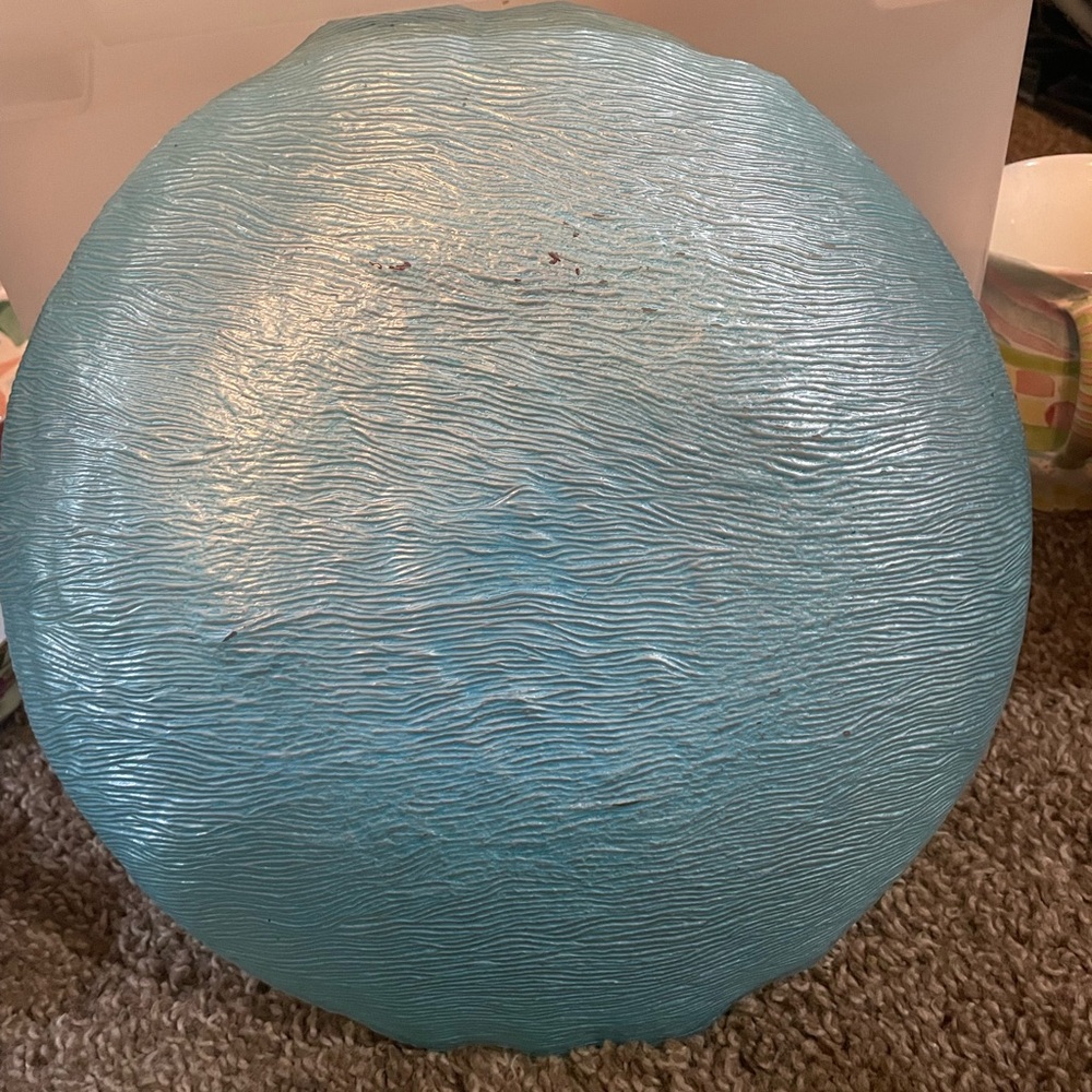 Textured Blue Decorative Plate
